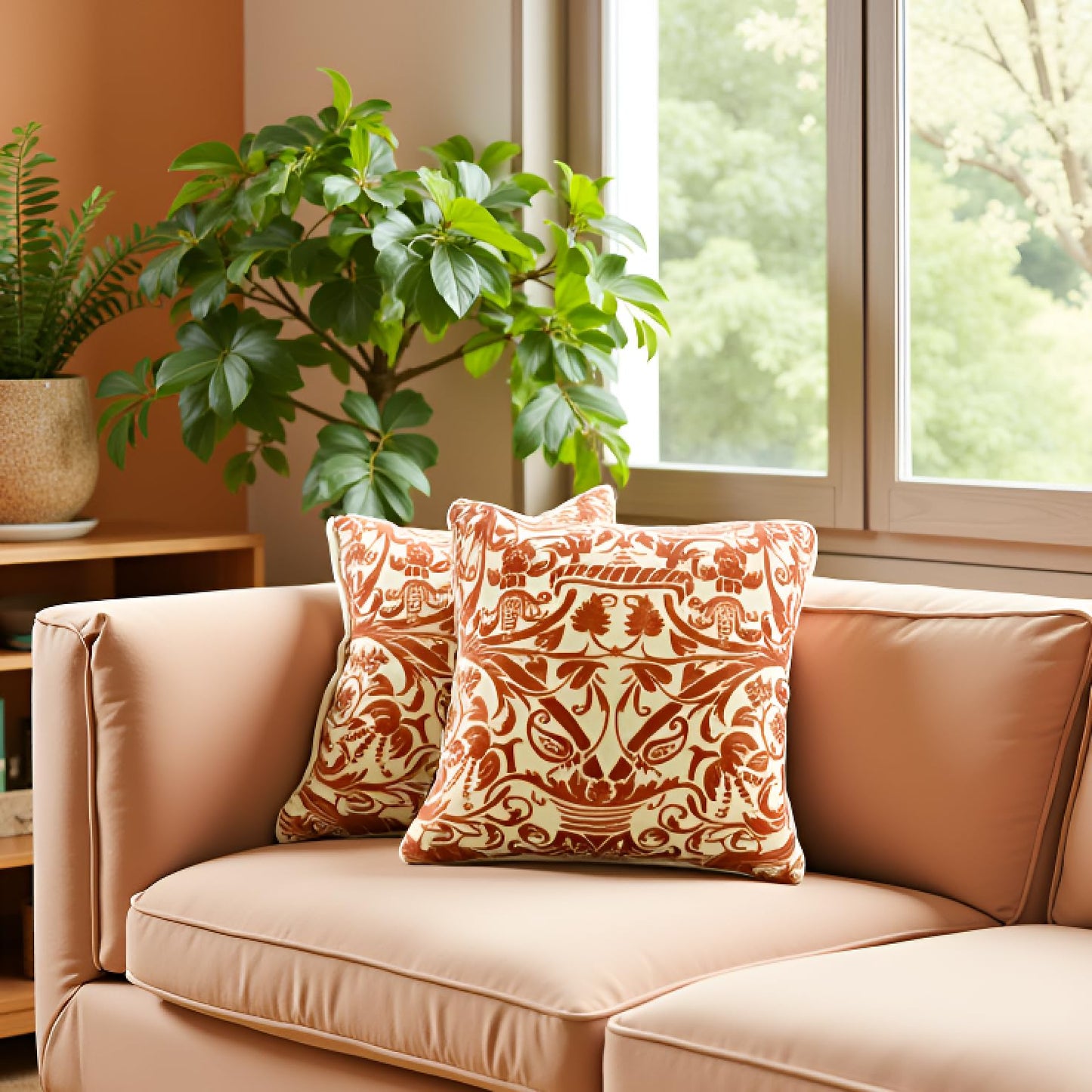 Rust Red Cushion Cover 12"x12"