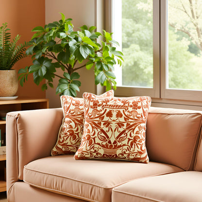 Rust Red Cushion Cover 12"x12"