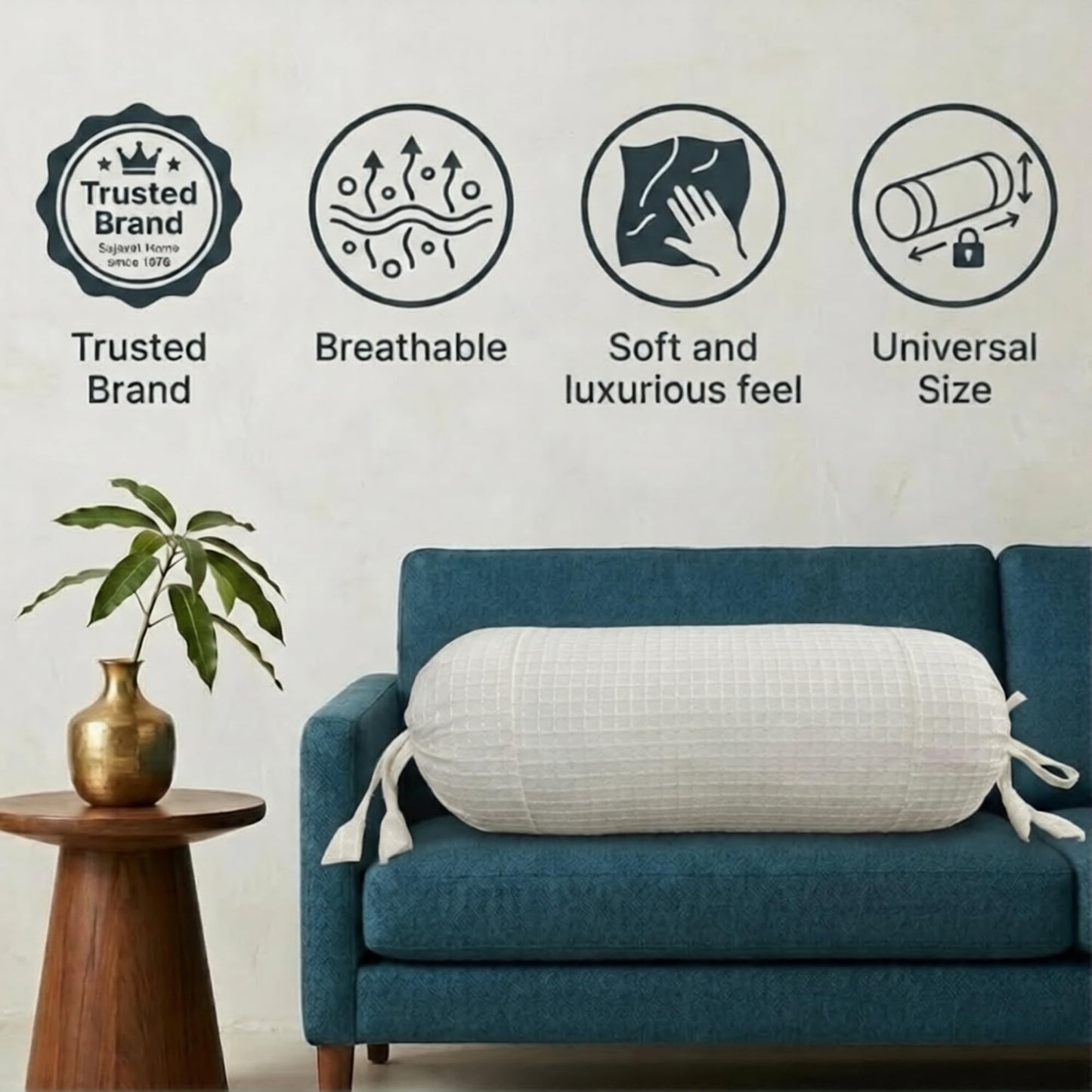 White Bolster Cover
