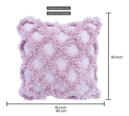 Pure Cotton Beige & Pink Throw & Cushion Cover