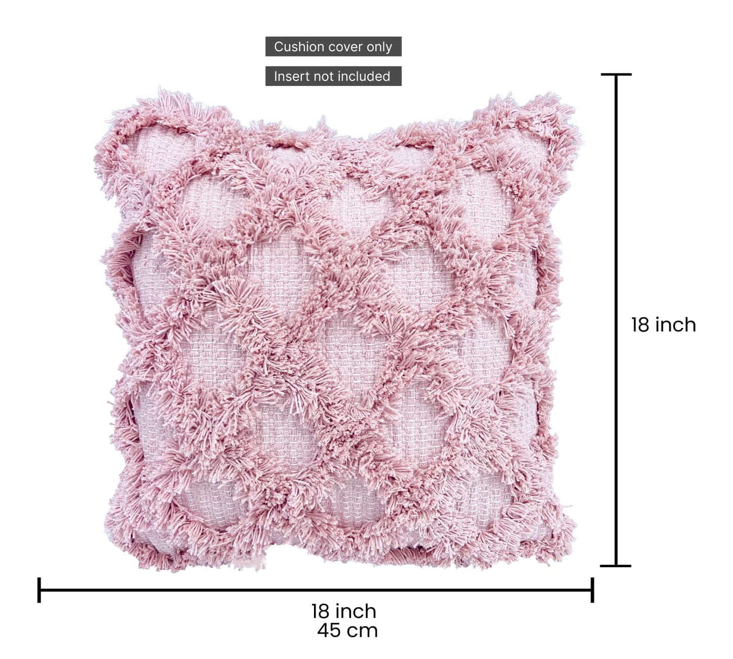 Pure Cotton Summer Pink Throw & Pink Cushion Cover