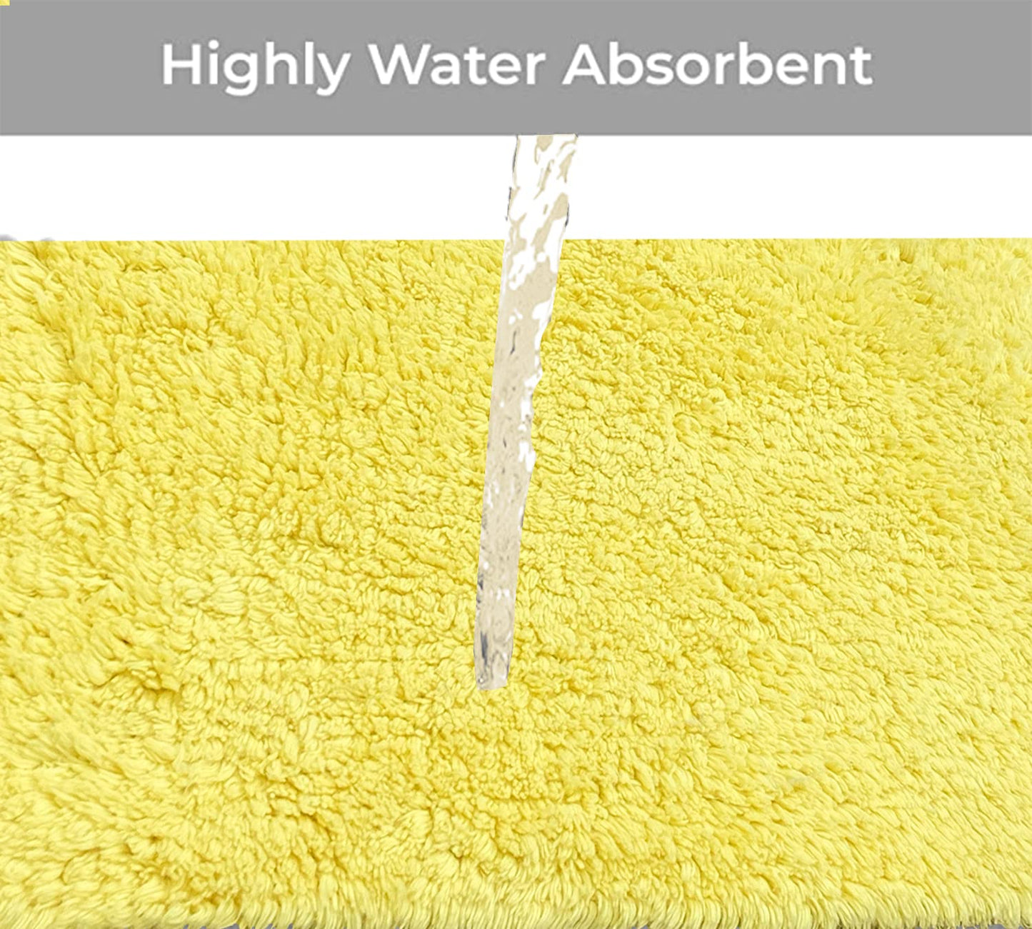 Yellow Cotton Tufted Printed Rug