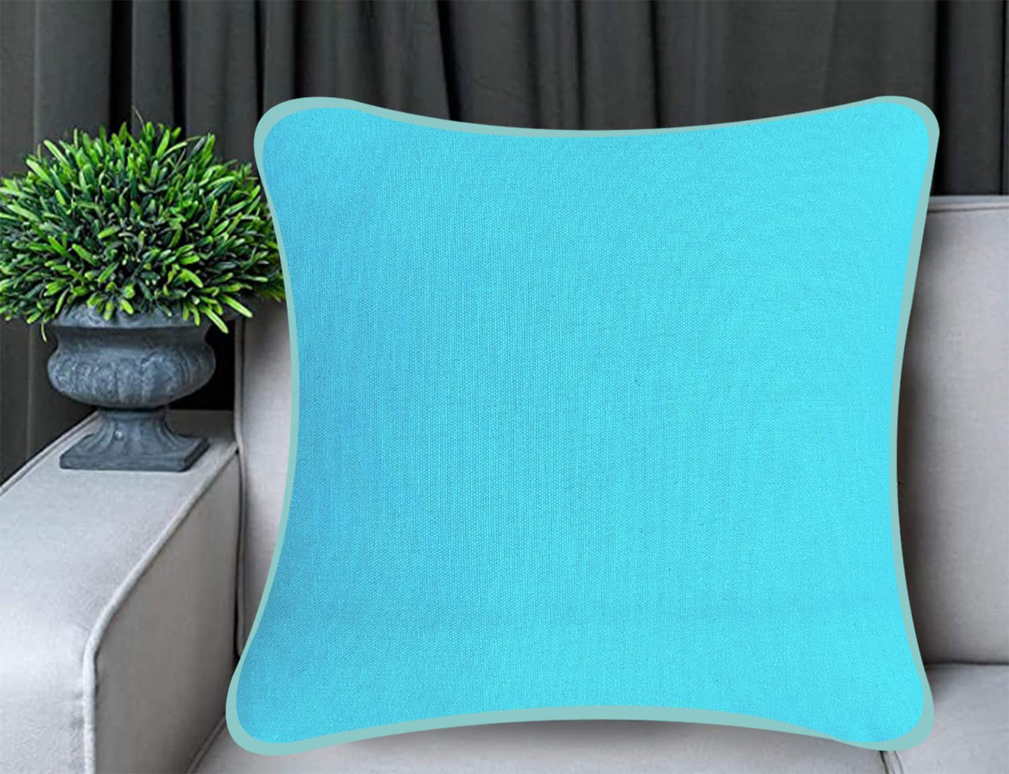 Turquoise Blue Cushion Cover 22"x22"