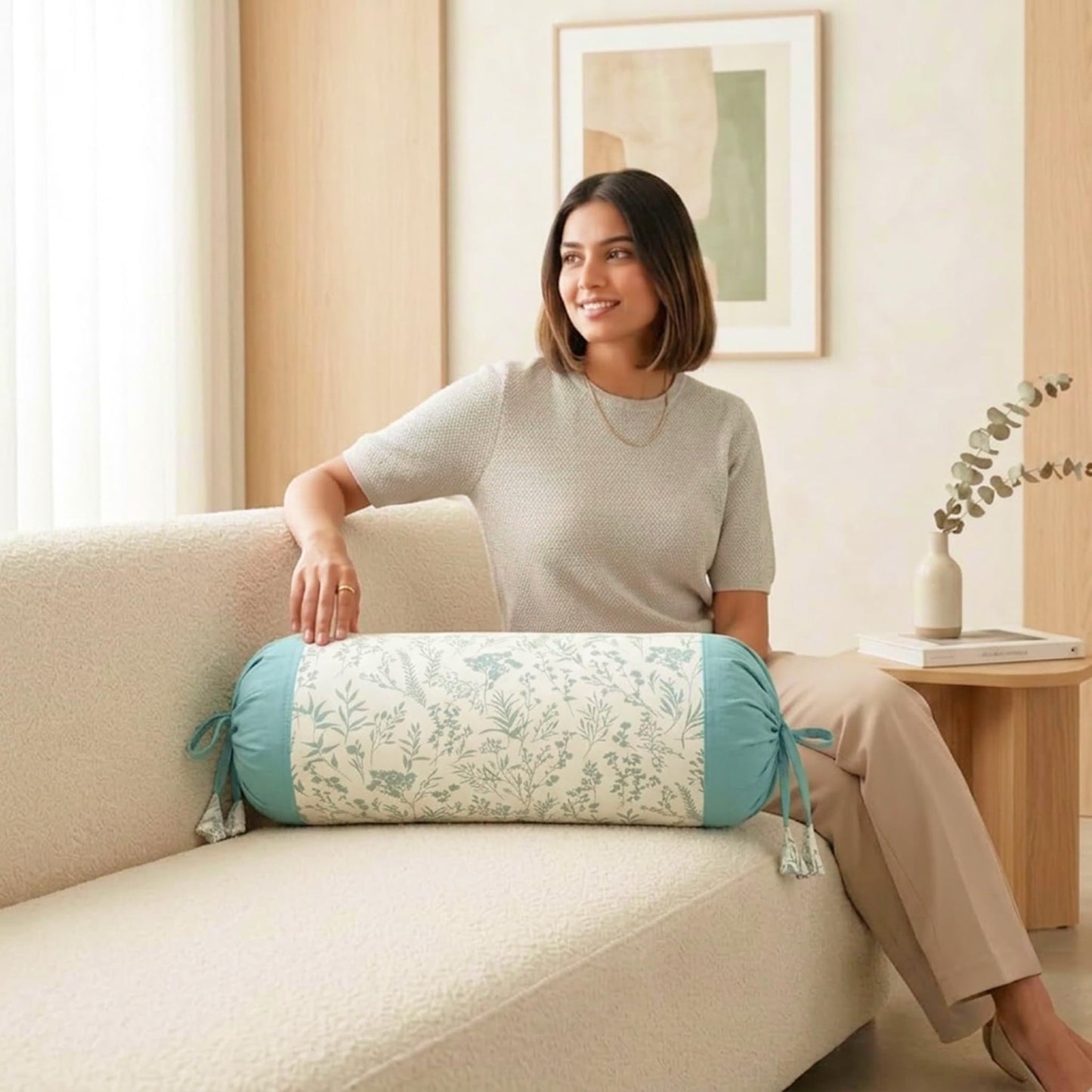 Red Multi Bolster Cover