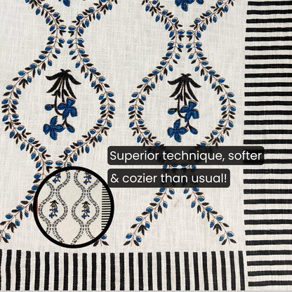 Slub Cotton White Throw