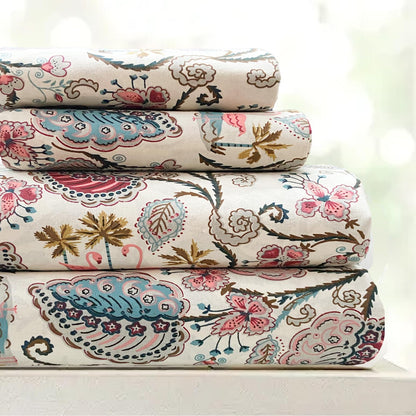 Pastel Floral Cotton Bedsheet