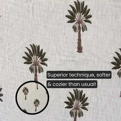 Hand-Knitted All Season Throw Blanket – Slub Cotton | White | 80x52 Inches