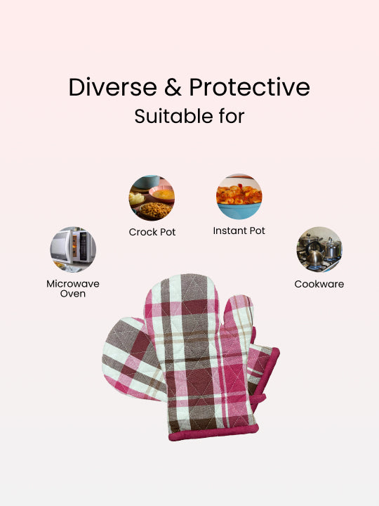 Multicolor Oven Glove - 6X12 Inches