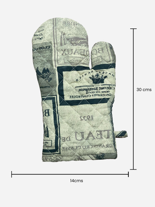 Black Multi Oven Glove - 6X12 Inches