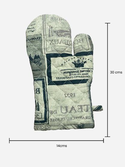 Black Multi Oven Glove - 6X12 Inches