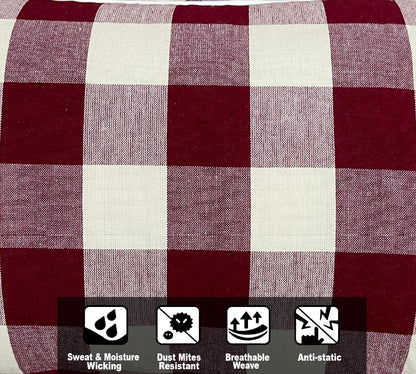 Red & White Cushion Cover 12"x18"