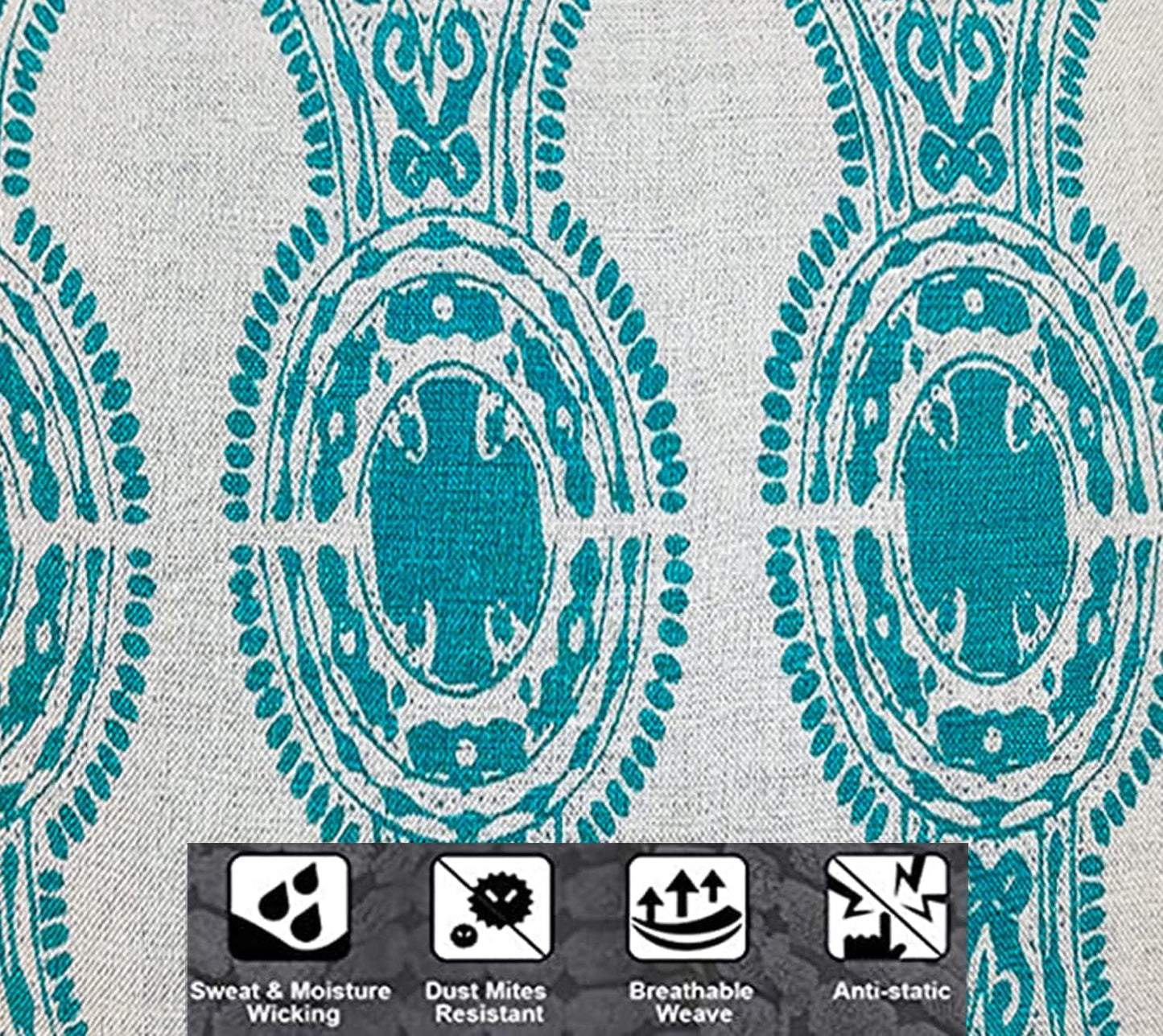 Beige & Blue Cushion Cover 14"x26"