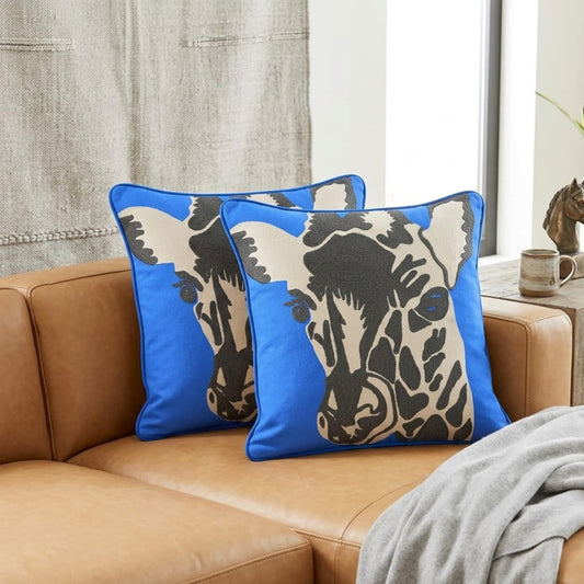 Black & Blue Covers Set of 2