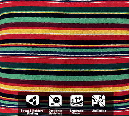 Striped Red Cushion Cover 18"x18"