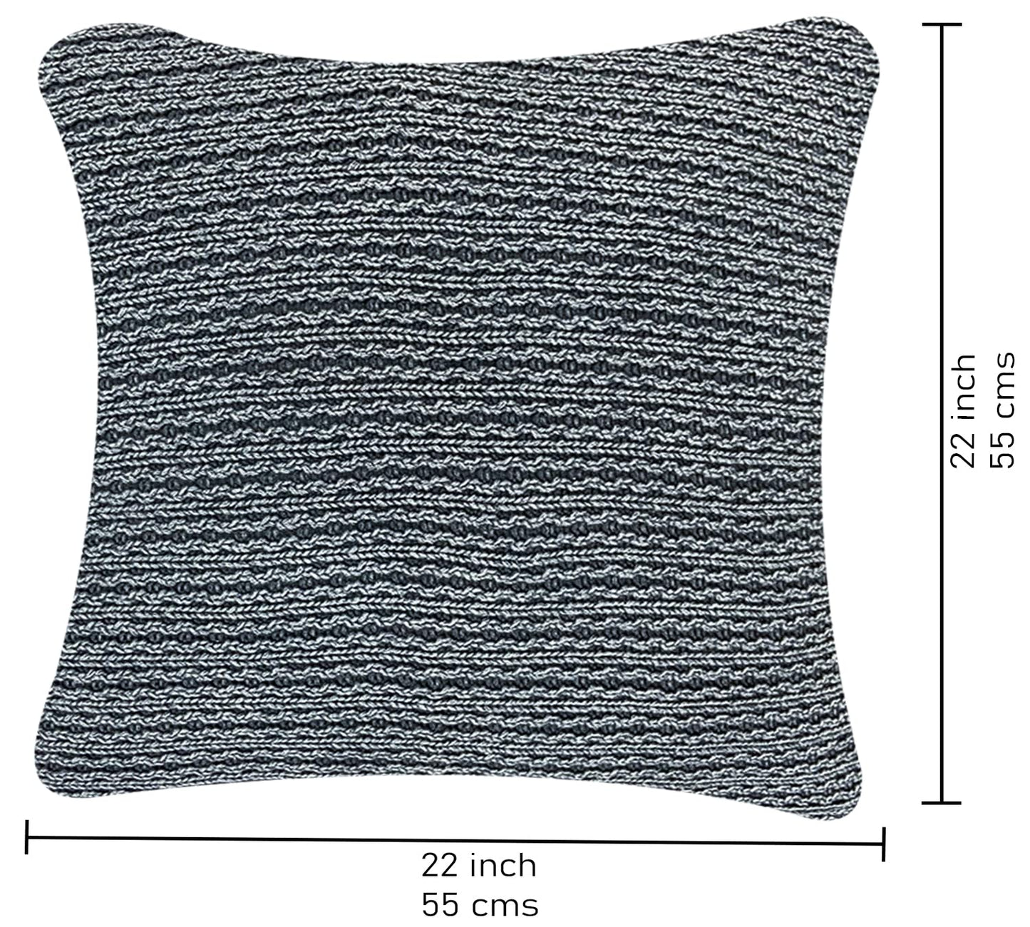 Black Cushion Cover 22"x22"