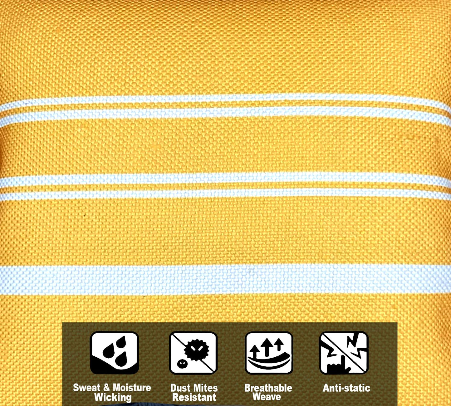 Yellow Cushion Cover 18"x18" (Pack of 2)