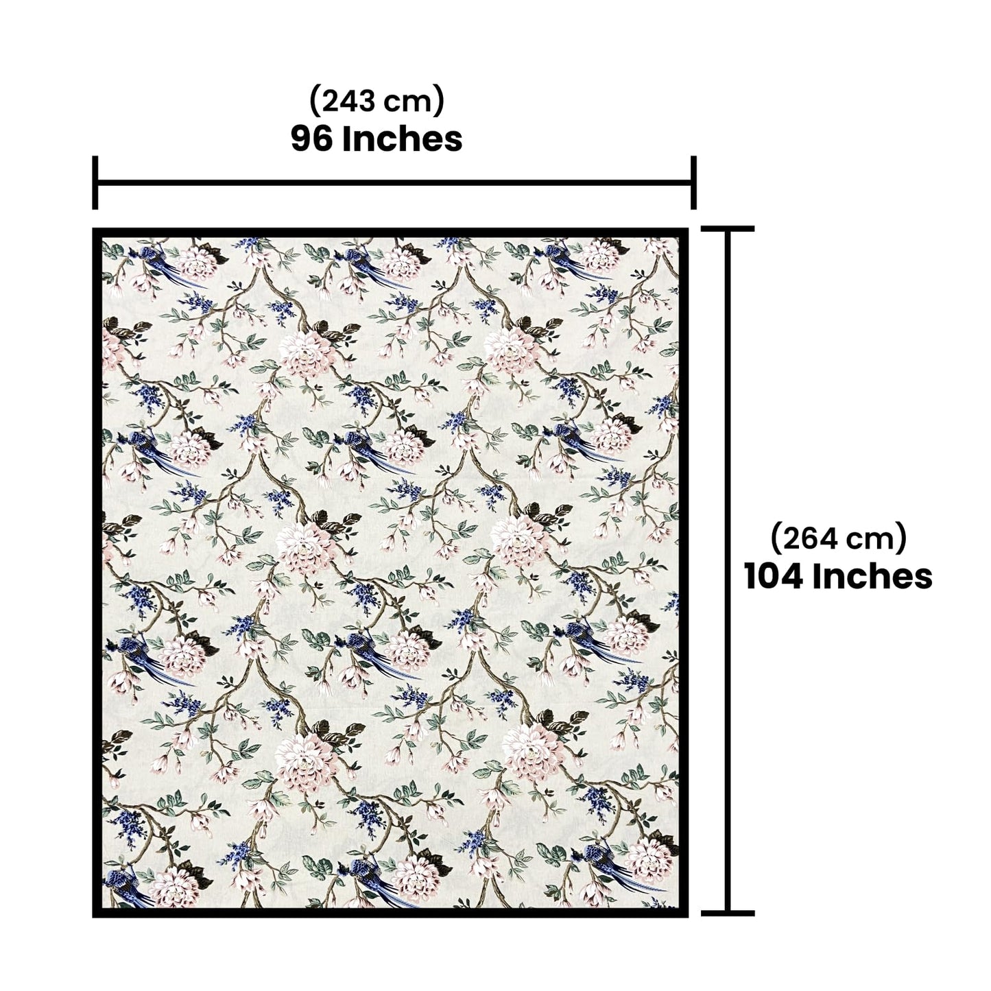 Cream & Peach Cotton Bedsheet