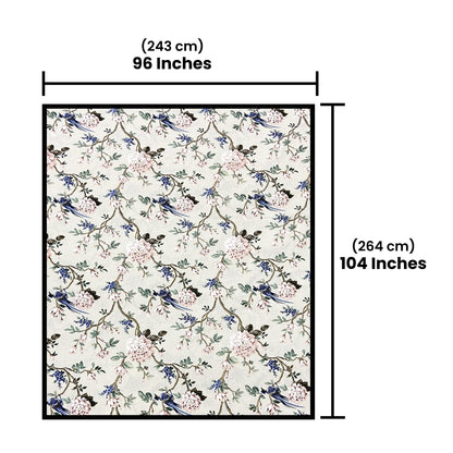 Cream & Peach Cotton Bedsheet