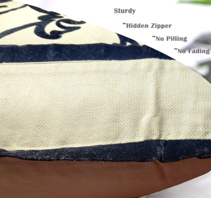 Black & Beige Cushion Cover 21"x27" (Pack of 2)