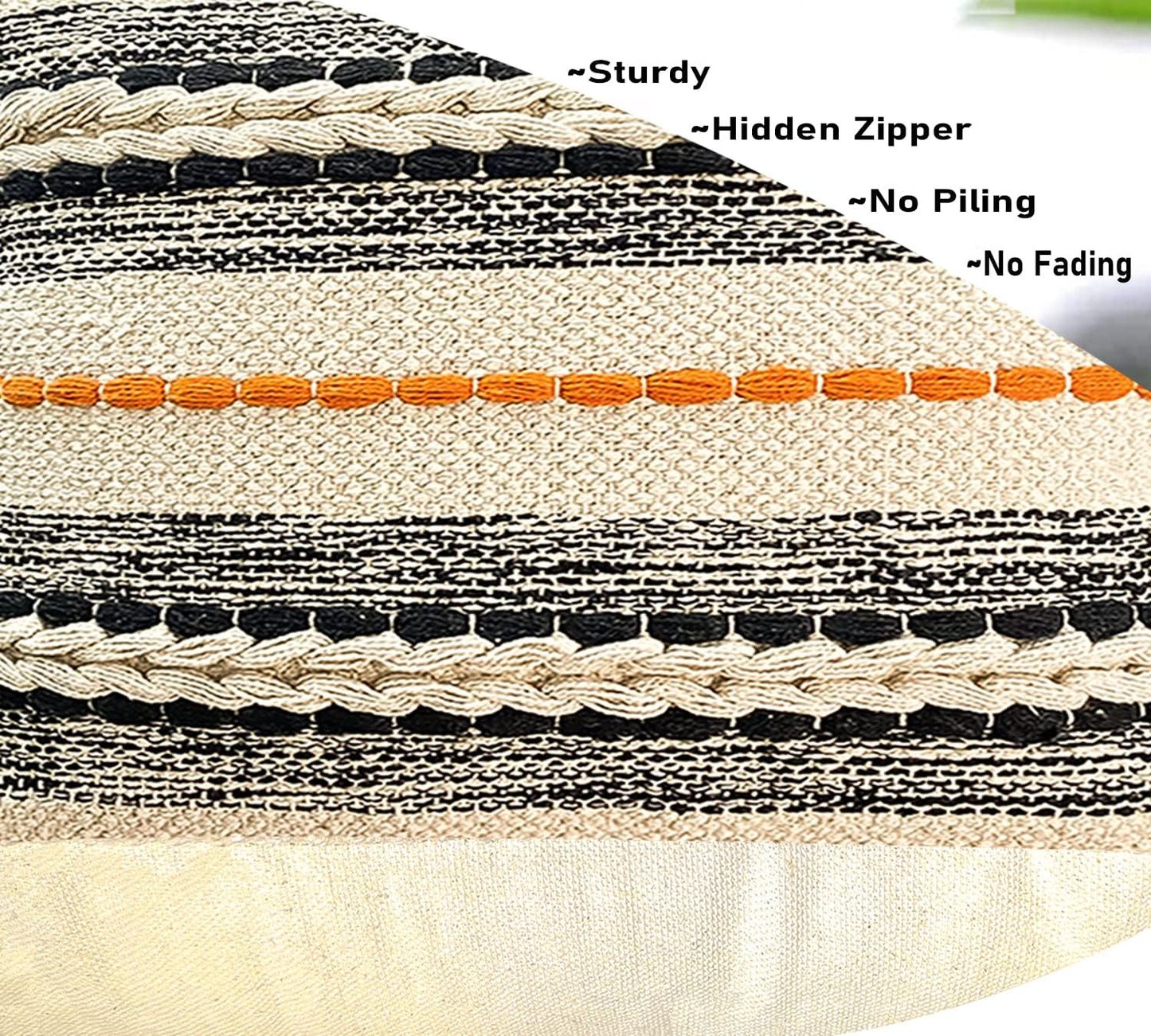 Pure Cotton Beige Sofa Throw & Cushion Cover