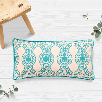 Beige & Blue Cushion Cover 14"x26"