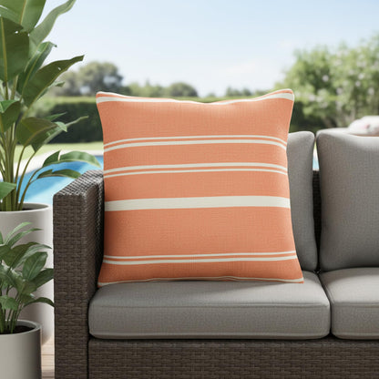 Peach & White Cushion Cover 18"x18"