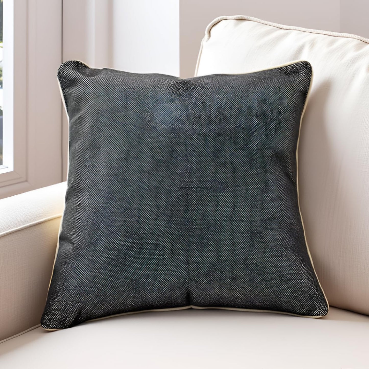 Lead Black Cushion Cover 22"x22"