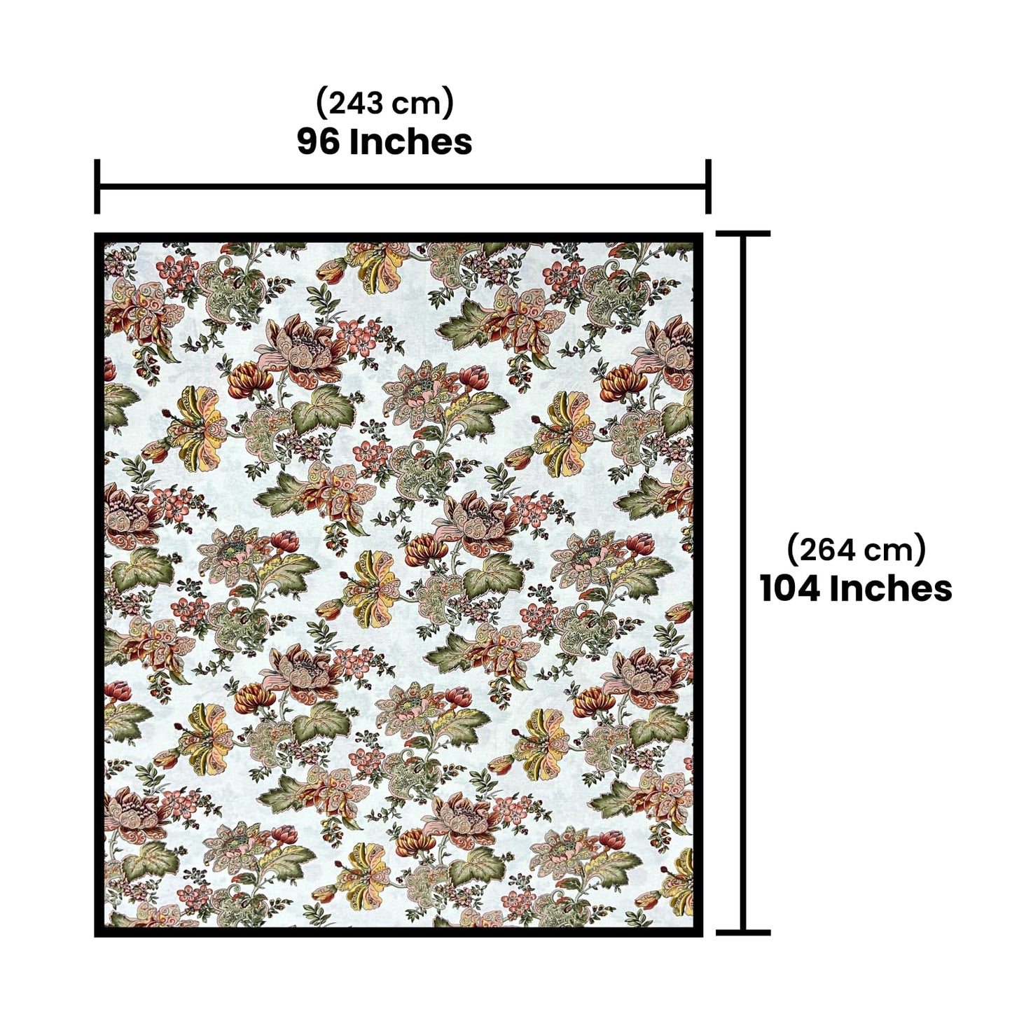 Orange Multi Cotton Bedsheet