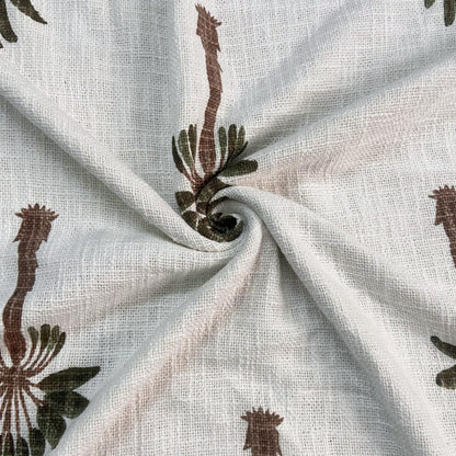 Hand-Knitted All Season Throw Blanket – Slub Cotton | White | 80x52 Inches