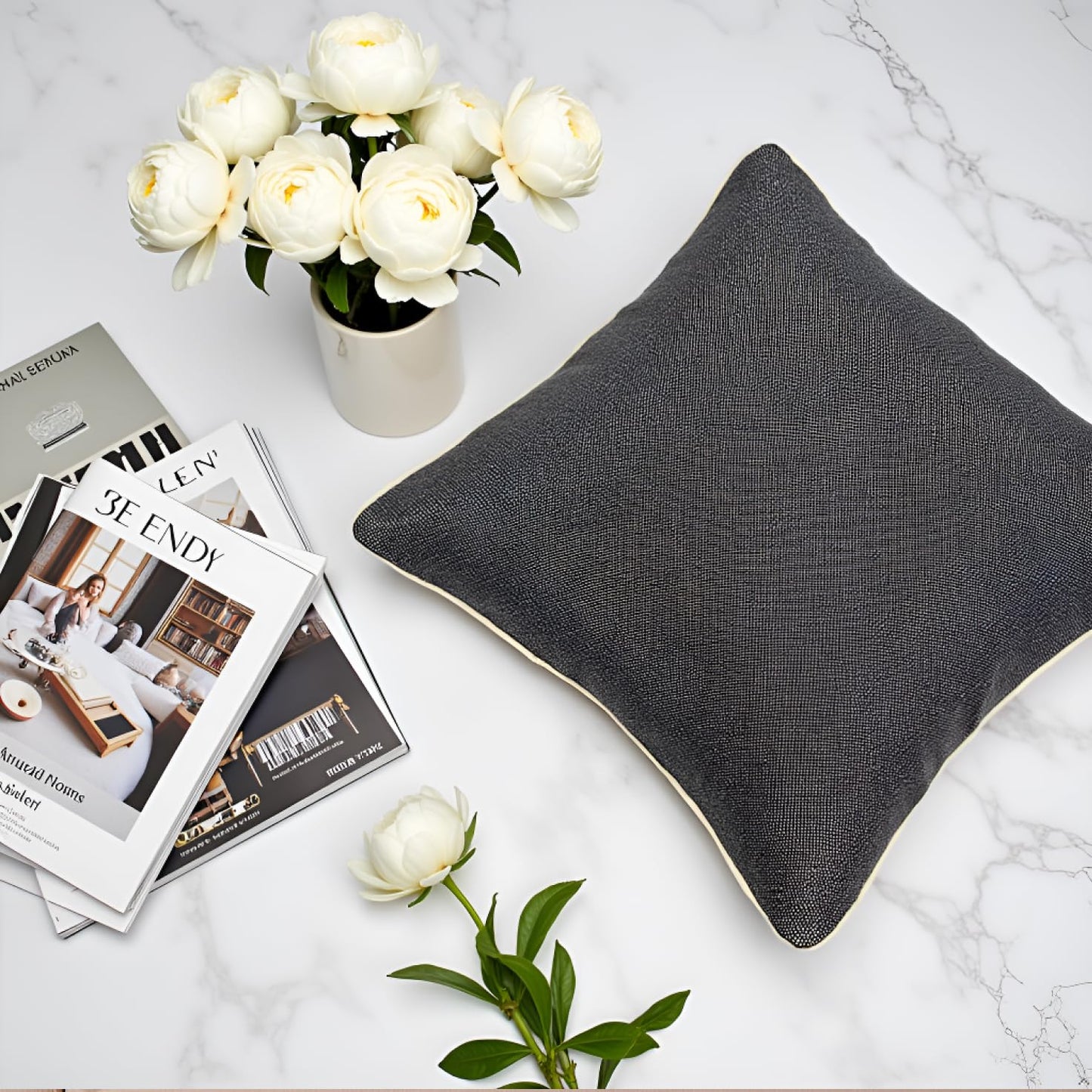 Lead Black Cushion Cover 22"x22"