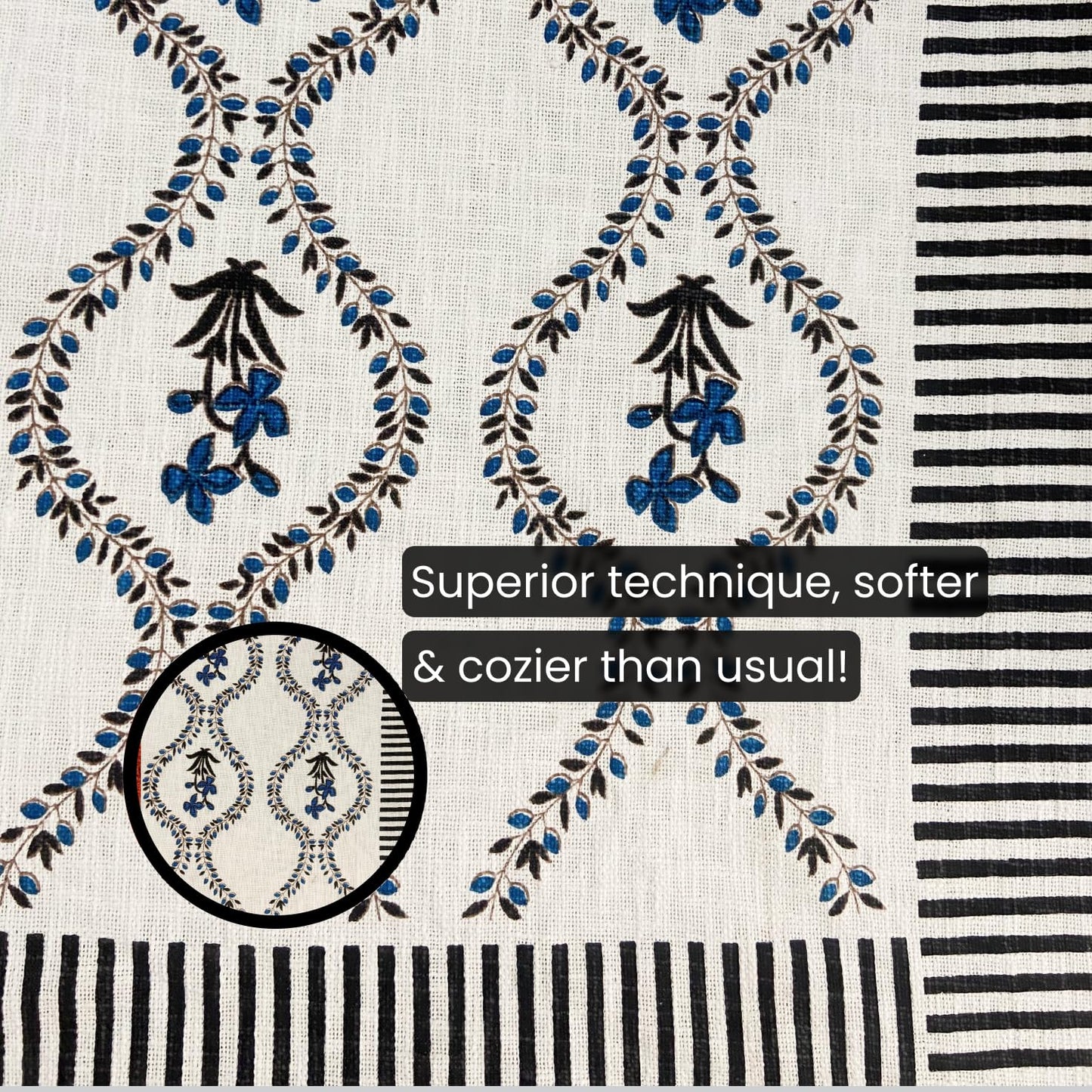 SAJAVAT HOME Hand-Knitted All Season Throw Blanket – Slub Cotton | White | 80x52 Inches