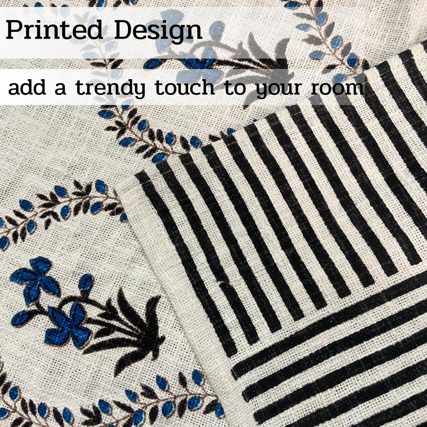 SAJAVAT HOME Hand-Knitted All Season Throw Blanket – Slub Cotton | White | 80x52 Inches