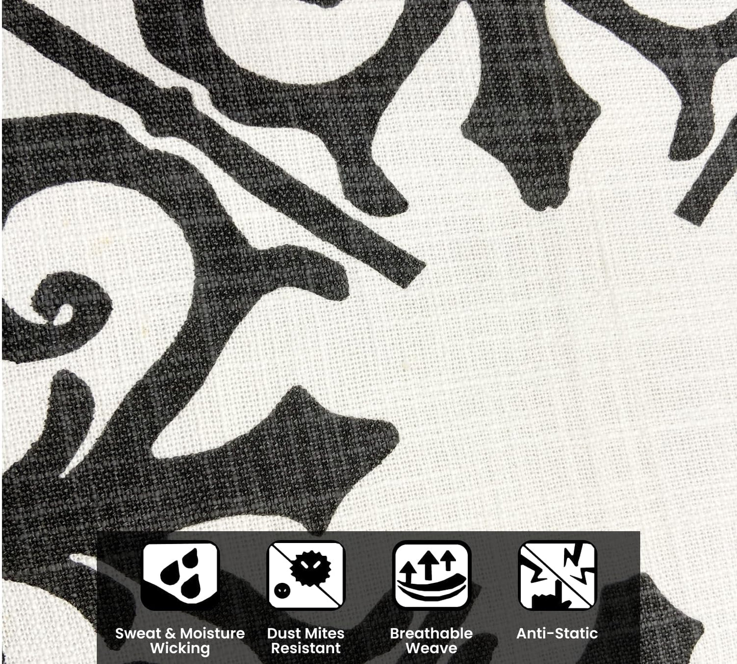 Black Cushion Cover 22"x22"