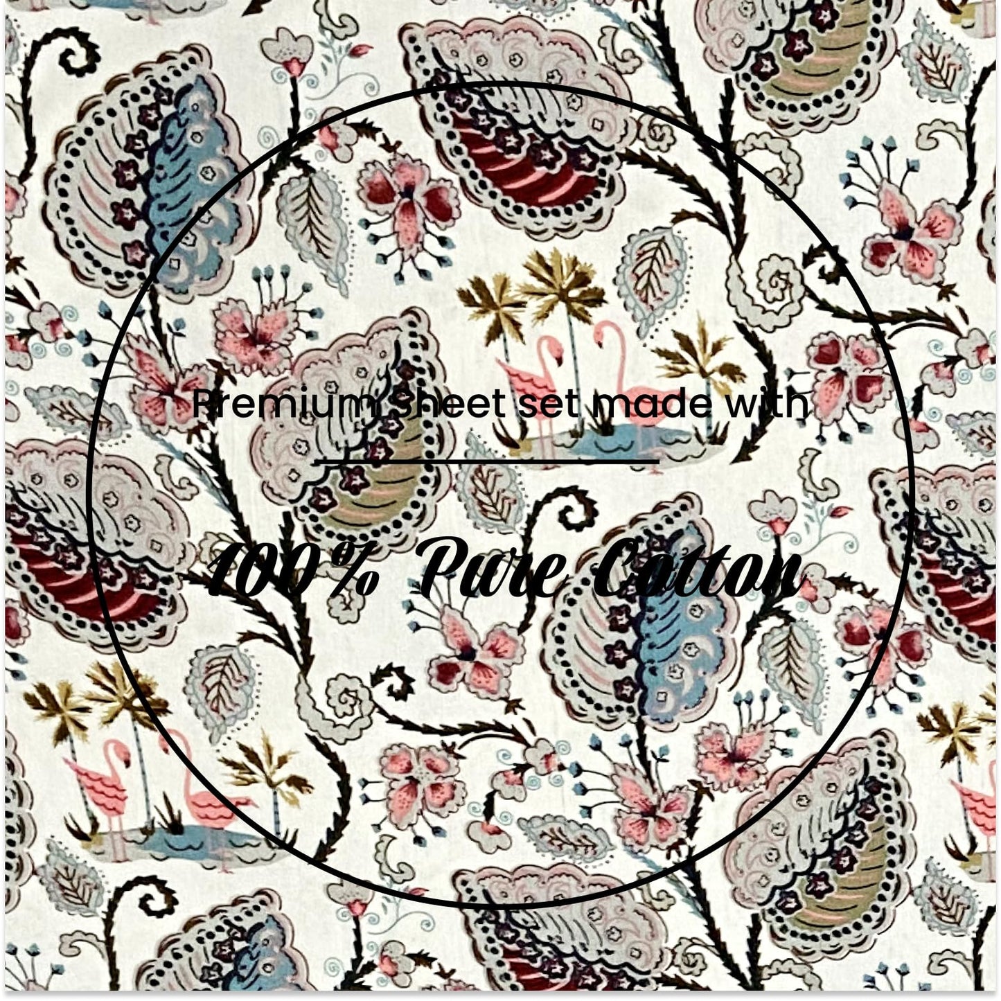 Pastel Floral Cotton Bedsheet