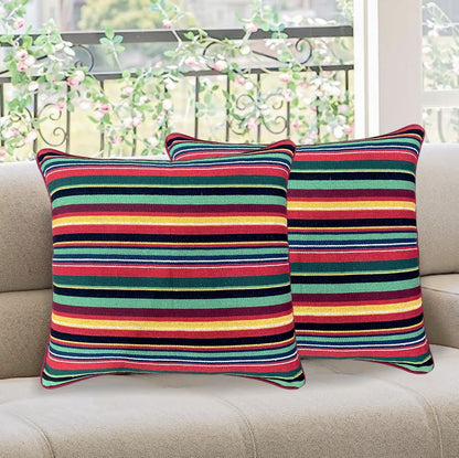 Red Cushion Covers 16"x16" (Pack of 2)