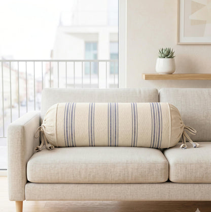 Beige & Grey Bolster Cover