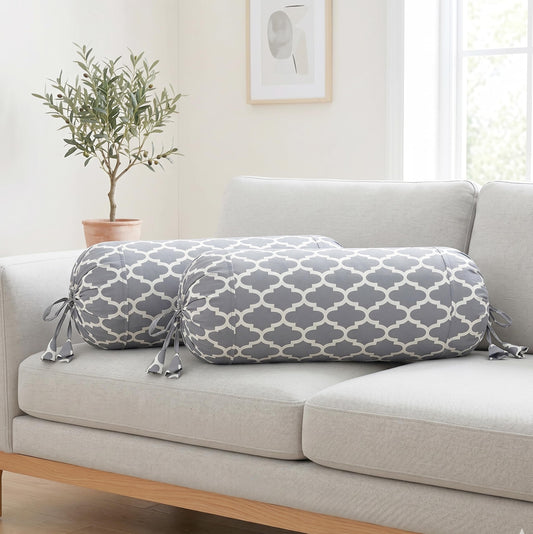 Smoke Grey Bolster Cover Set of 2