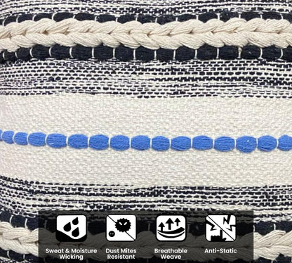 Beige & Blue Cushion Cover 16"x16"