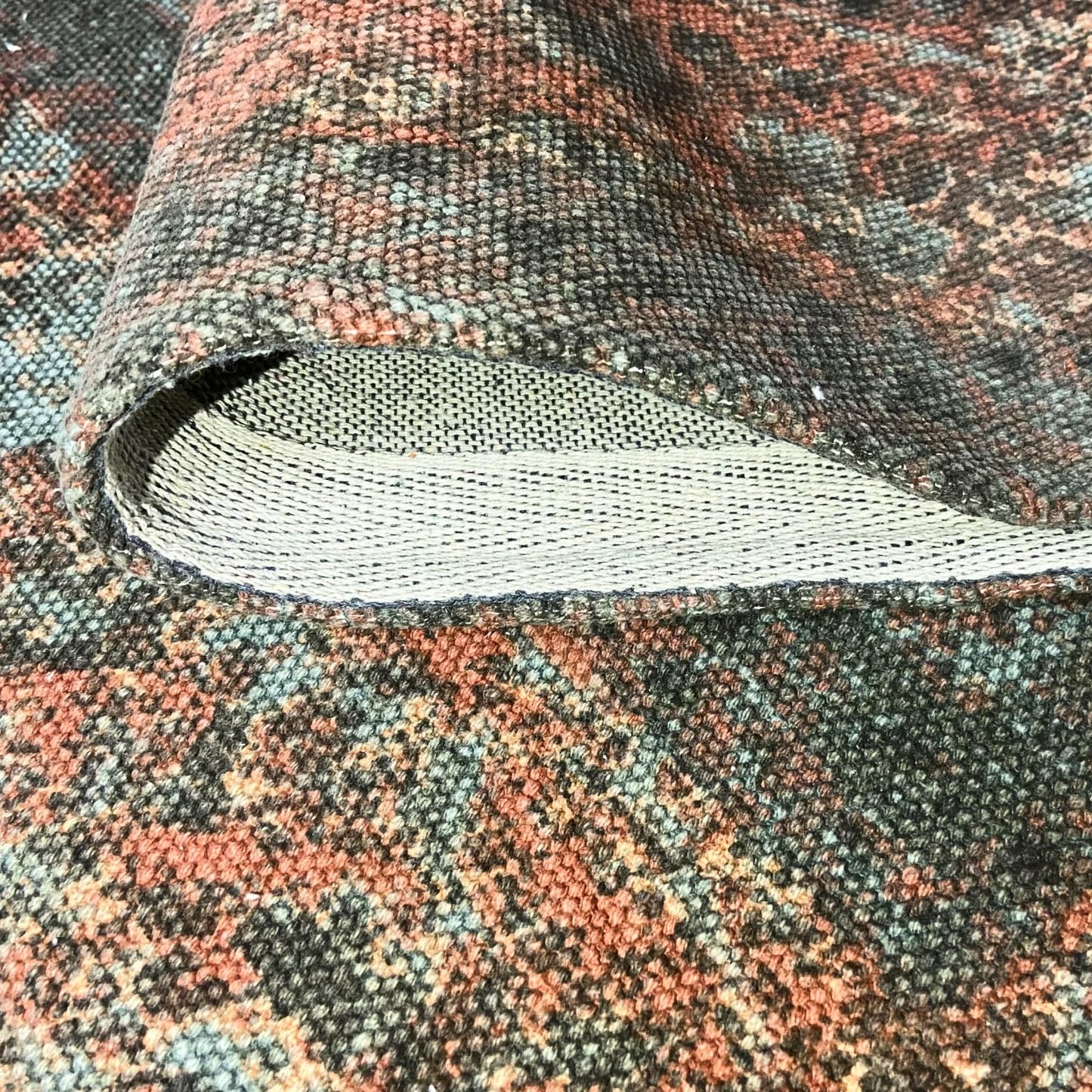 Pure Cotton Floor Rug – Green Multi | Hand-Knitted | 4x6 Feet (48x72 Inches)