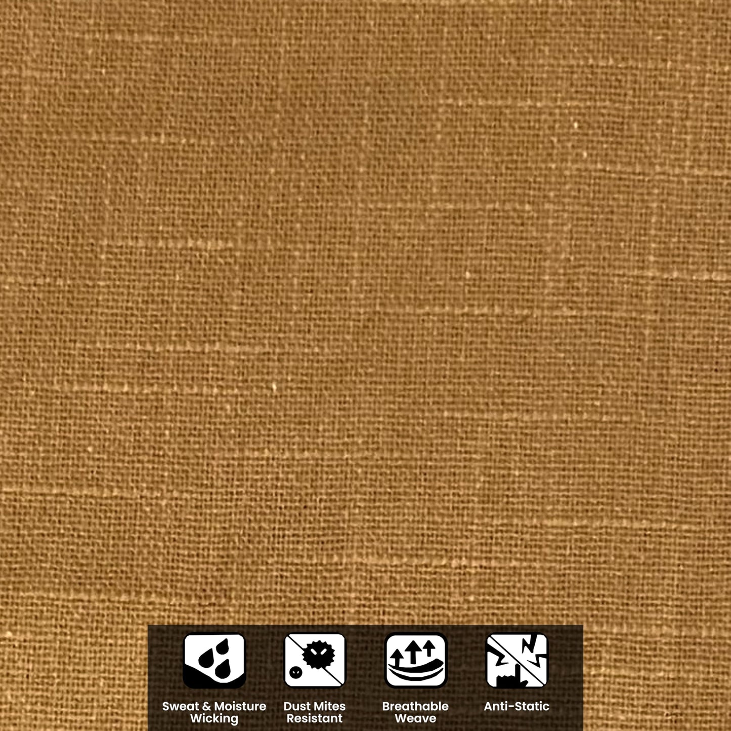 Pure Cotton Brown Bolster Cover with Filler