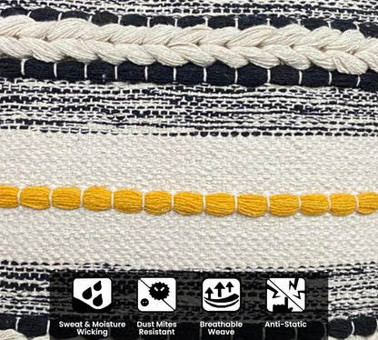 Beige & Yellow Cushion Cover 16"x16"