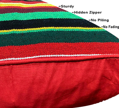 Red Cushion Covers 16"x16" (Pack of 2)