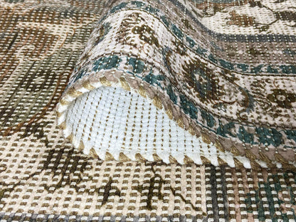 Pure Cotton Floor Rug – Green | Hand-Knitted | 4x6 Feet (48x72 Inches)