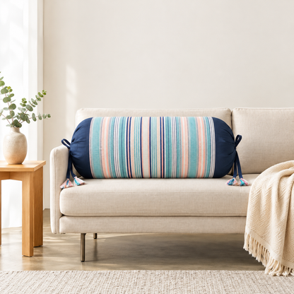 Dark Blue with Green & White Stripes Pack of 2