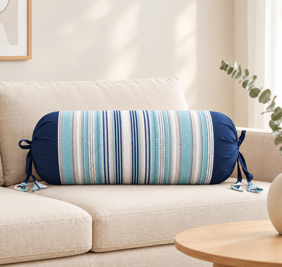 Dark Blue with Green & White Stripes Pack of 2