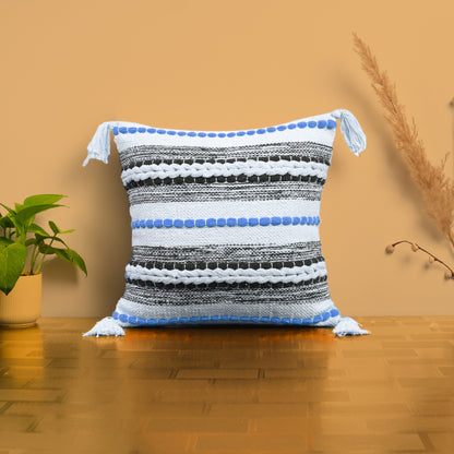 Beige & Blue Cushion Cover 16"x16"