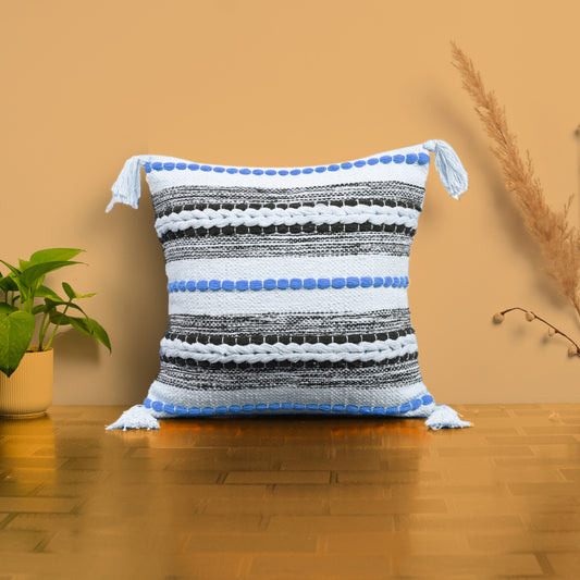 Beige & Blue Cushion Cover 16"x16"