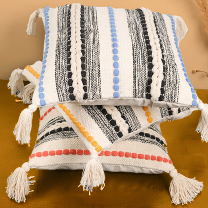 Beige & Blue Cushion Cover 16"x16"