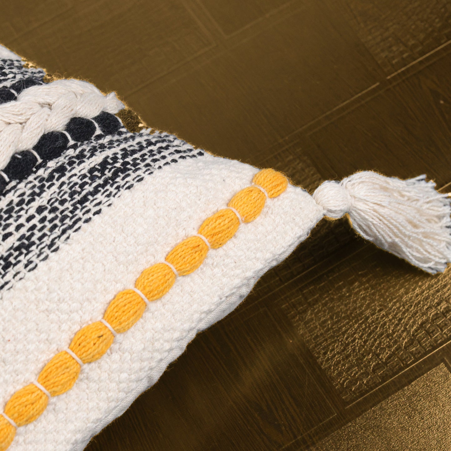 Beige & Yellow Cushion Cover 16"x16"