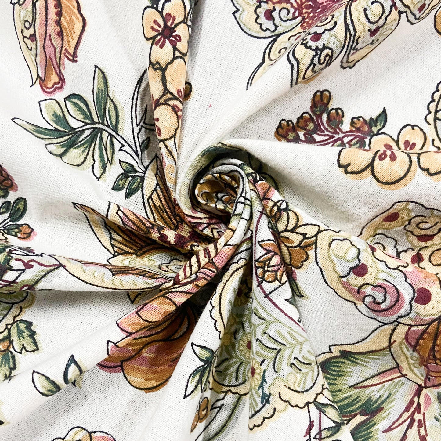 Orange Multi Cotton Bedsheet